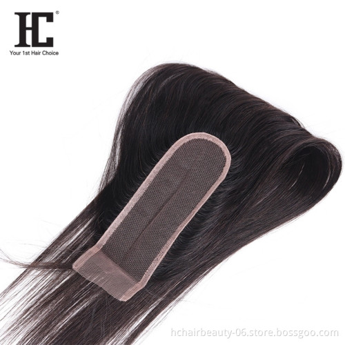 Wholesale Hot Selling 2x6 Lace Closure Brazilian Human Hair Straight Wave 2*6 Swiss Lace closure